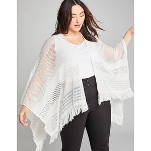 open-stitch wrap poncho / shawl
